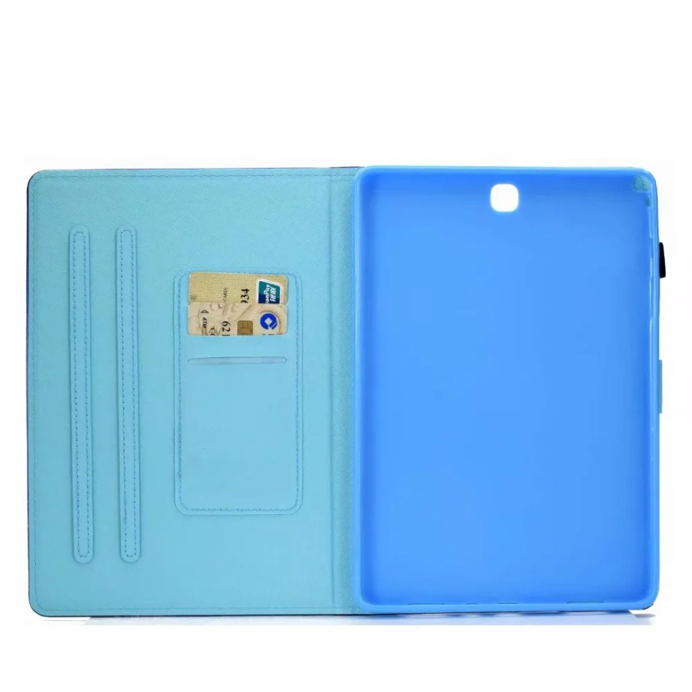 Детский мультяшный чехол из полиуретановой кожи для планшета для samsung Galaxy Tab A SM-T550 SM-T555 9," Умный силиконовый чехол-книжка с подставкой+ ручка