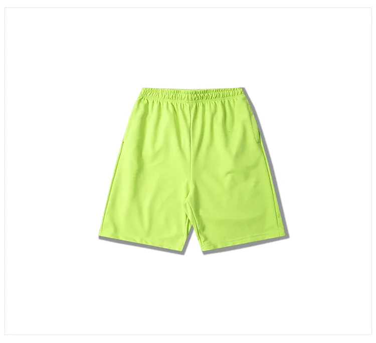 DK0021XX green Свободные мужские летние пляжные шорты-бермуды с эластичной резинкой на талии, однотонные высококачественные мужские повседневные шорты до колен в стиле хип-хоп, 6 цветов - Цвет: DK0021XX green