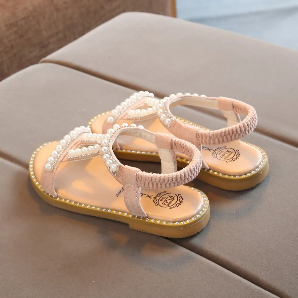 2019 girls jelly sandals non-slip  rhinestone pearl princess shoes Roman shoes sandals summer sandals for girls kids 40J24 (20)