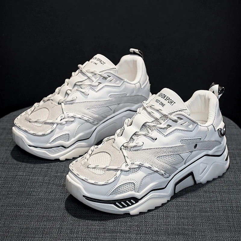 

Women Platform Chunky Sneakers 5cm Increase Lace-up Casual Shoes Women Luxury Designer Dad Shoes Female Fashion Sneakers Women