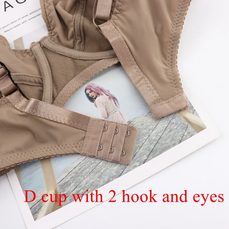 Beauwear Women Underwire Plus Size Bras Full Coverage Non padded Brassiere Minimizer Underwear 36-48 D E Color Black Nude BH