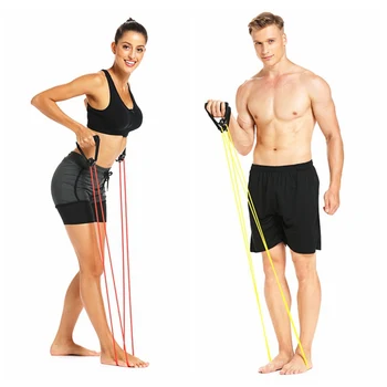 

Yoga Pull Rope Resistance Bands Fitness Gym Elastic Bands Rubber Chest Expander Workout Exercise Training Band 20LB-60LB