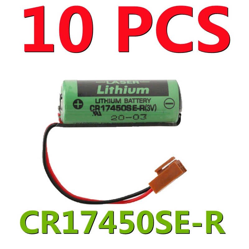 Disposable battery,watch battery 10pcs Original NEW CR17450SE-R 3V CR17450 17450 GE FANUC Replacement BATTERY A98L-0031-0012 A02B-0200 with Resistor