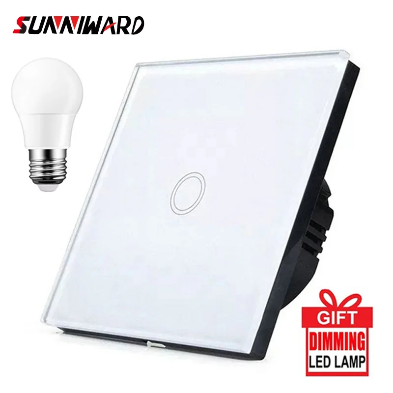 Стандарт ЕС/Великобритании настенный выключатель сенсорный света 2 Gang 1 Way AC110V 240V