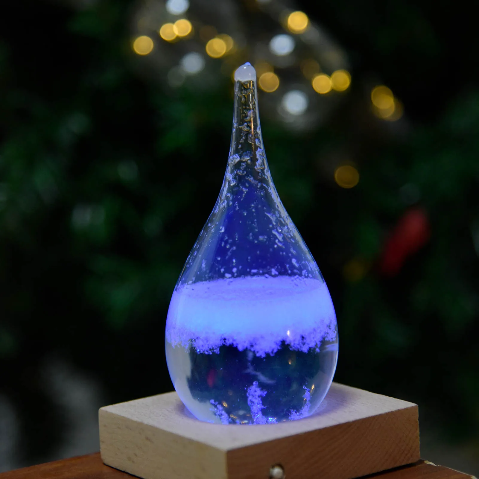 painted figurines Colorful Luminous Storm Glass Creative Drop-Shaped Storm Glass Bottle Desktop Weather Station Weather Predictor Decor mini unicorn figurine