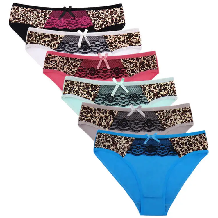 

Cross Border Specifically for Foreign Trade Lace WOMEN'S Panties Yiwu Export Amazon WOMEN'S Panties Leopord Pattern WOMEN'S Brie