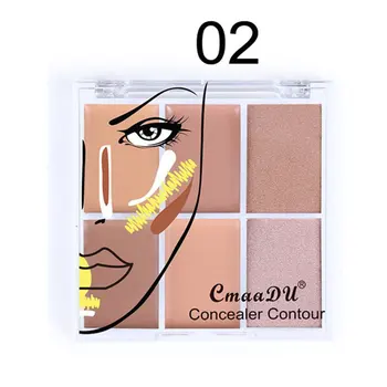 

6 color Long Wearing Concealer Face Foundation Cream Waterproof Highlight Contour Concealer Face Beauty Cosmetics