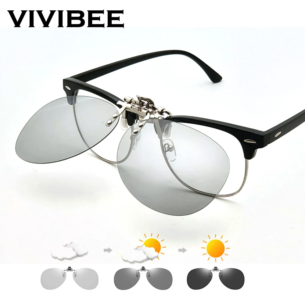 YAMEIZE Gafas de Sol Polarizadas con Clip Protección UV400 Antirreflejo Lente Sin Montura Abatible 