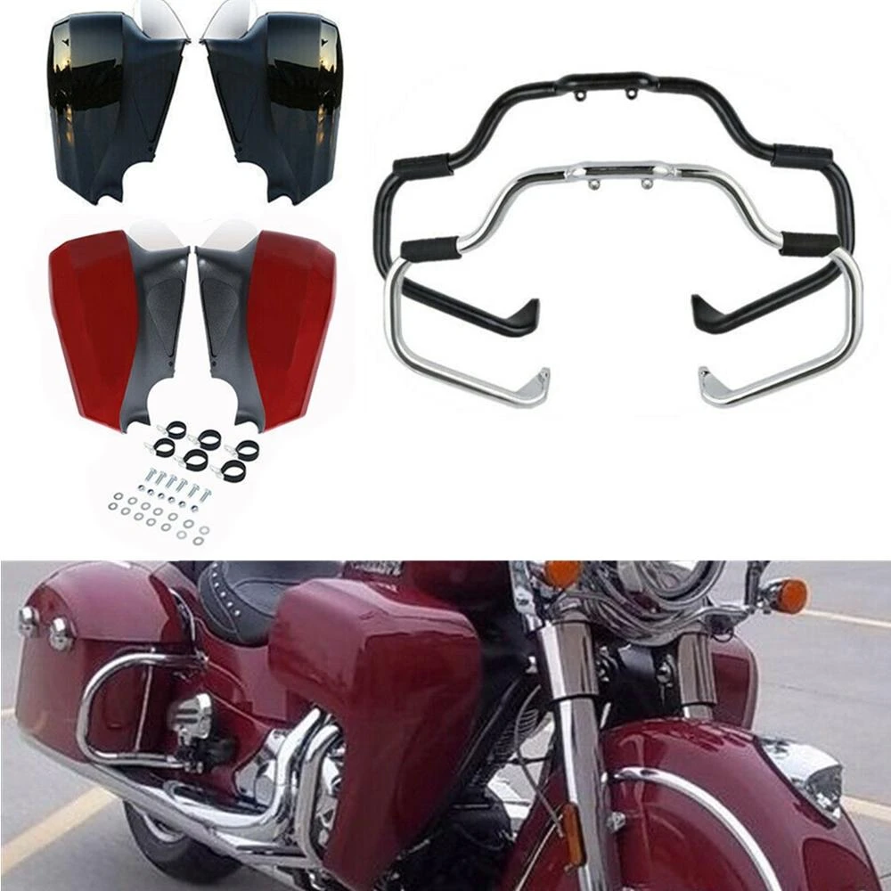 Motorcycle Mustache Engine Guard Bar Lower Fairing For Indian Chieftain Chief Roadmaster