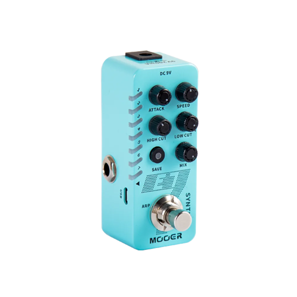 MOOER микро E7 полифонический Синт Мини педаль эффектов для электрогитары 7 синтезатор тонов индивидуальный арпеджиатор для каждого тона