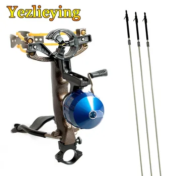 

slingshot hunting Fishing Target Shooting Slingshot with Folding Wrist Catapult Alloy +Hunting Sling Shot 3pcs fishing arrows