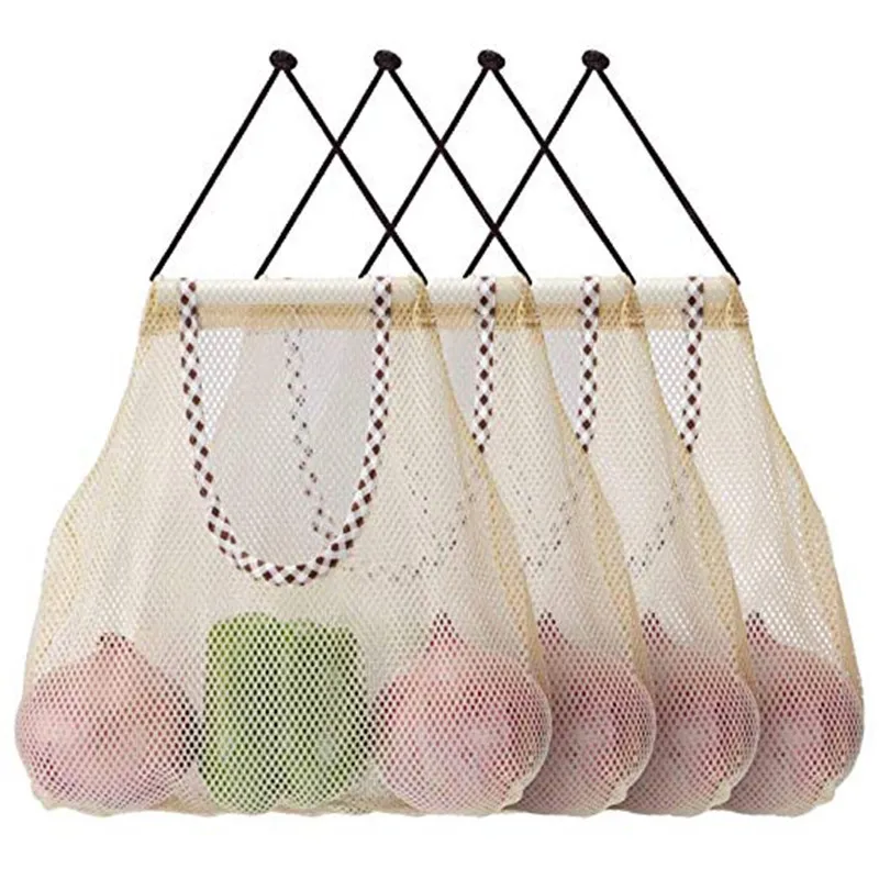 

Creative kitchen Vegetable Onion Potato Storage Hanging Bag Hollow Breathable Mesh Bag Kitchen Garlic Ginger Mesh Storage Bag