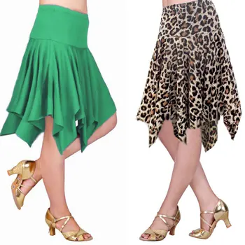 

Woman Latin Dance Skirt For Sale Red/Black/Leopard Cha Cha/Rumba/Samba/Tango Dresses For Dancing Practice/Performamnce Dancewear