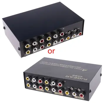 

4 Port AV Video RCA 4 Input 1 Output Switcher Switch Selector Splitter Box