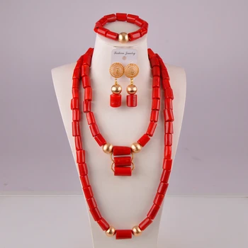 

wonderful red coral necklace nigerian wedding coral beads jewelry set