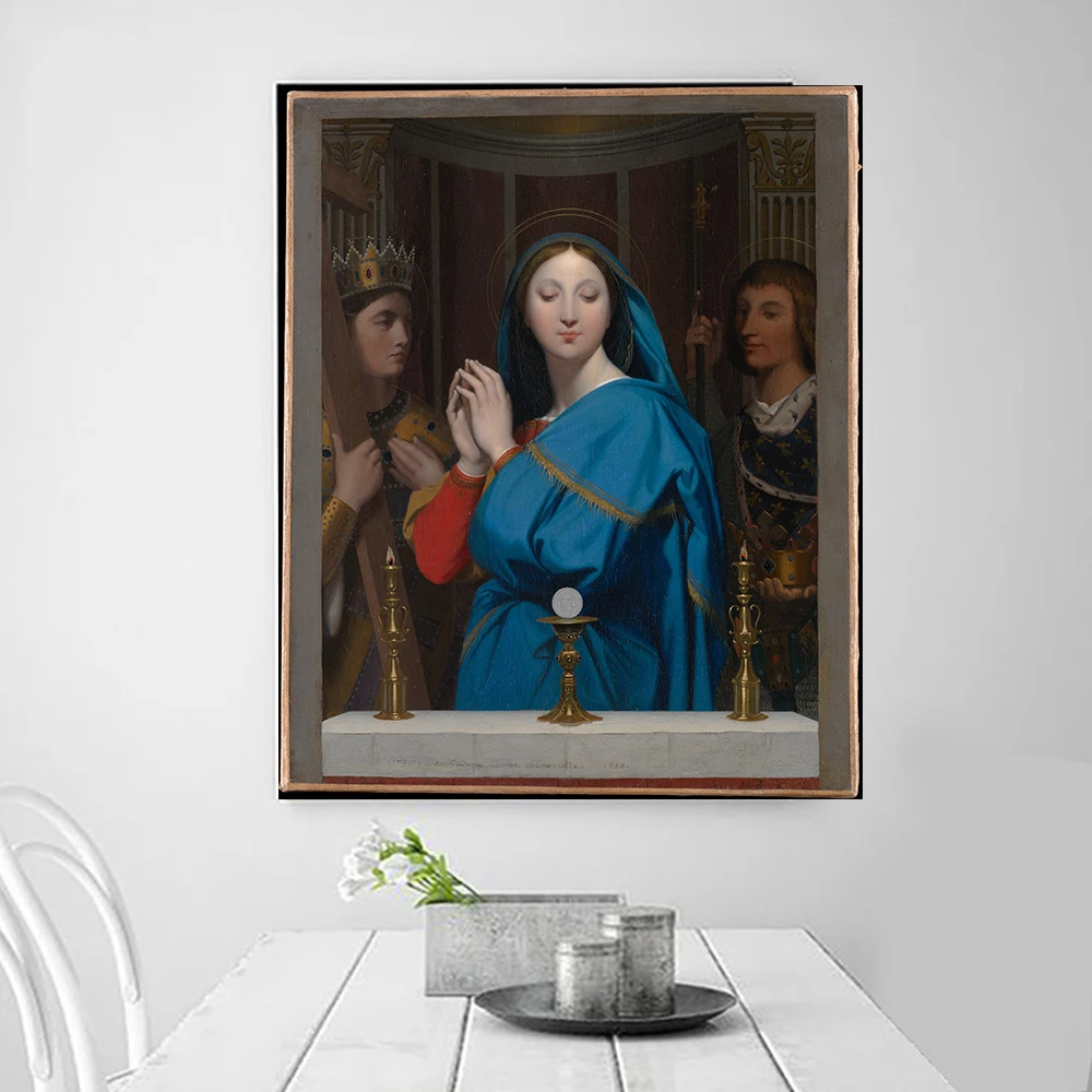 Citon Ingres 》 The Virgin Adoring the хозяйка картина маслом на холсте всемирно известная
