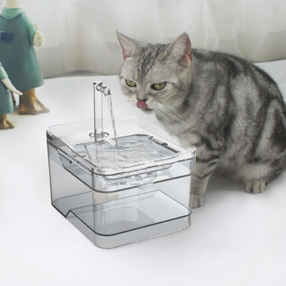 New Pet Automatic Water Dispenser Cat Drinking Fountain Intelligent Infrared Induction Electric Feeder Depth Filtering | Дом и сад