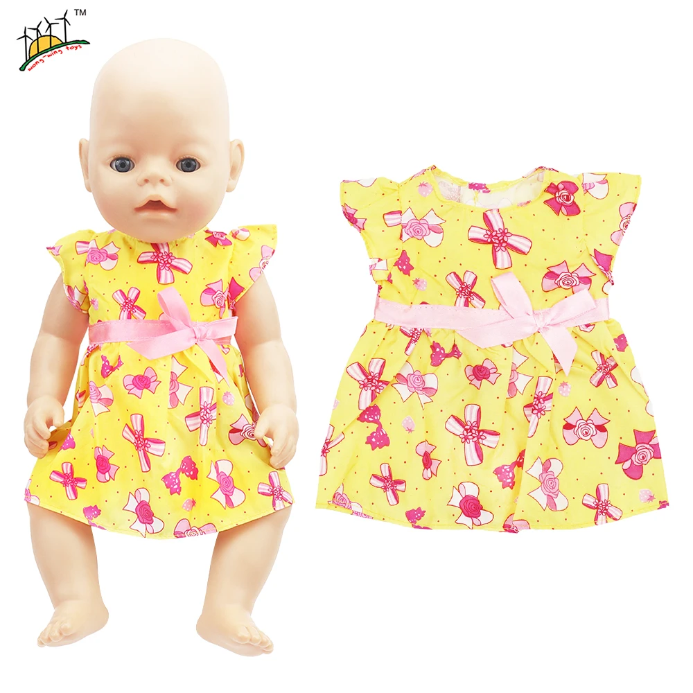 Кукла Одежда цветастое платье без рукавов подходит 18 дюймов Куклы нашего