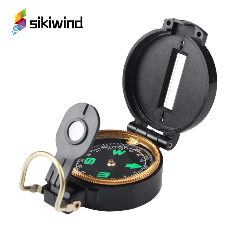 Портативный армейский зеленый складной компас с линзами военный