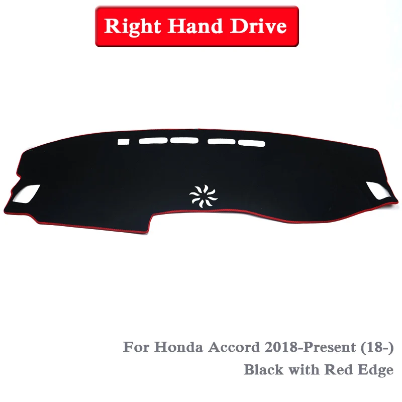 18-20 Red RHD Автомобильный Стайлинг приборной панели Избегайте Light Pad Инструмент крышка платформы коврик Роза для Honda Accord-Настоящее LHD и RHD Анти-пыль коврики - Название цвета: 18-20 Red RHD
