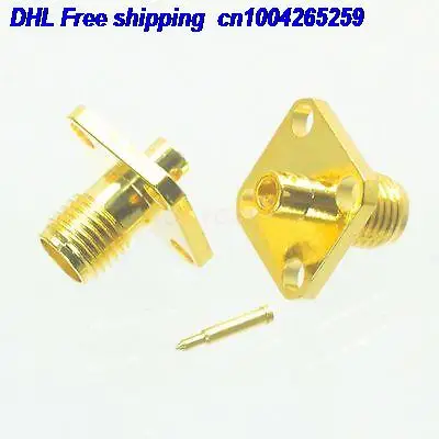 

EMS/ DHL 100pcs RPSMA female plug 4-holes Flange semi-rigid RG405 0.086" F connector 22ds