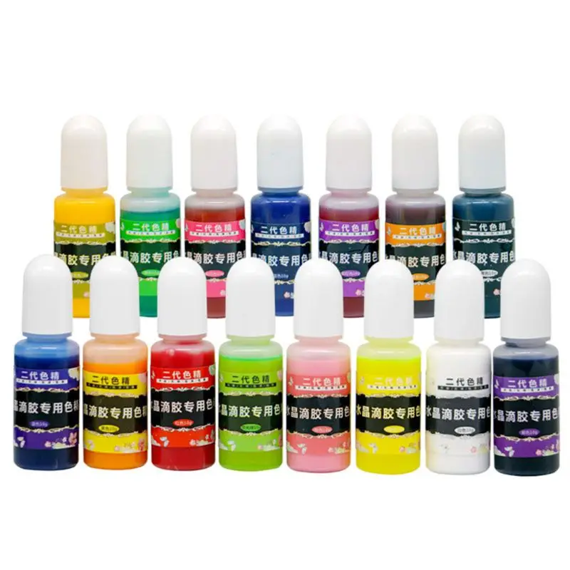 

15 Colors Epoxy Pigment Translucent Liquid Resin Colorant Each 0.35oz Epoxy Resin for Resin Jewelry DIY Crafts Art Making