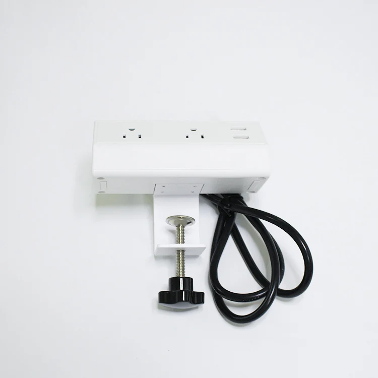 2 штепсельная розетка США+ 2 USB зарядка офиса для края стола настольный блок розеток для офисного оборудования с 2 usb-портом