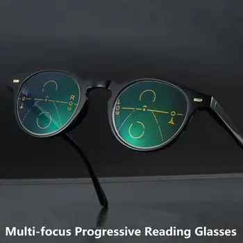 

Retro Glasses Frame Far and Near Dual-use Anti-blue Light Intelligent Auto Zoom Multi-focus Progressive Reading Glasses