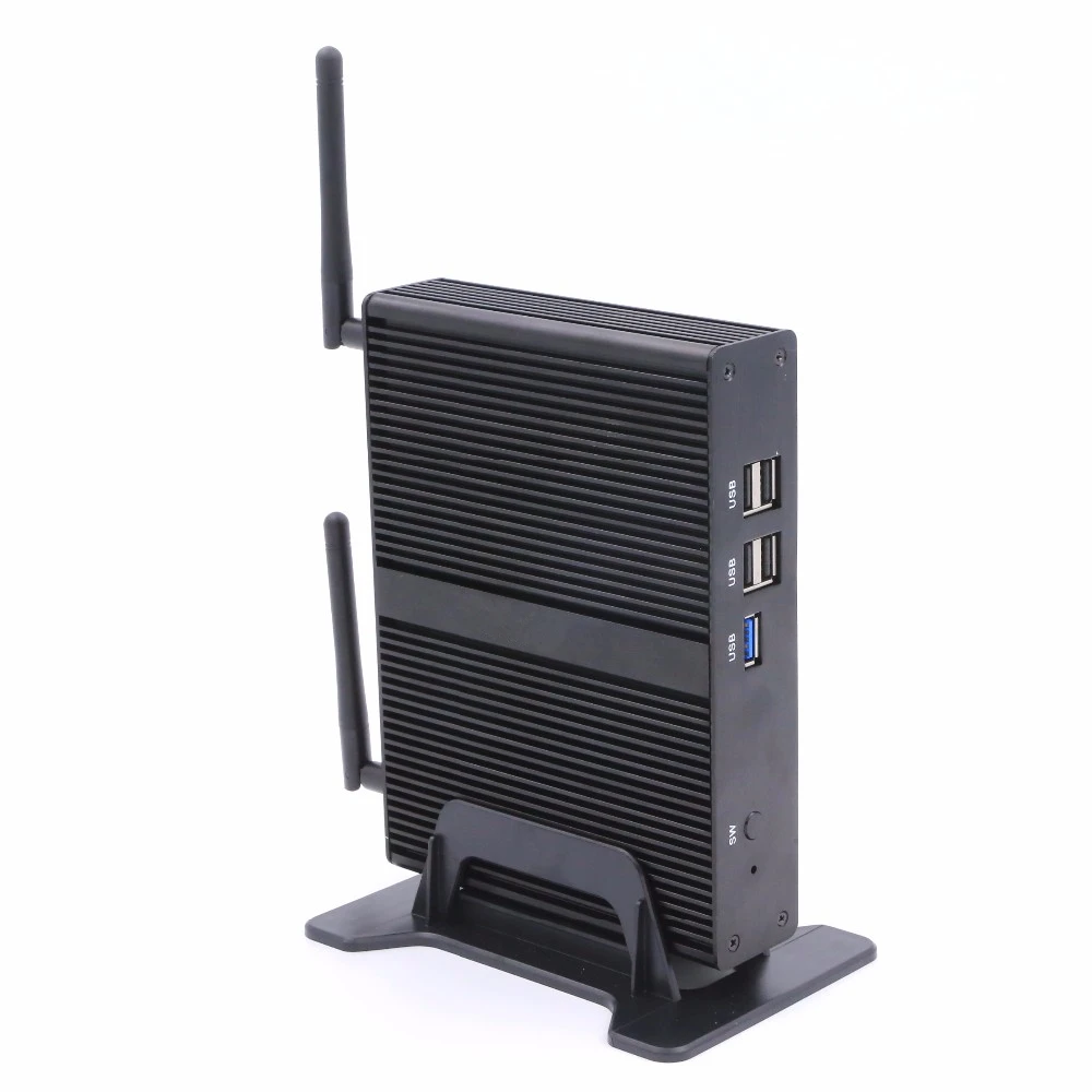 Недорогой Мини ПК без вентилятора Intel Celeron J1900 Windows 7/8 Linux HDMI и VGA Full 1920*1080 HD порт Wi Fi BT
