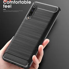 Carbon Fiber Silicone Case For XiaoMi RedMi 7 4X 5