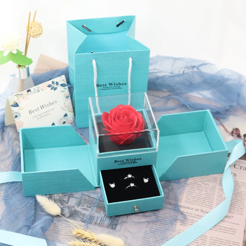 Rose Space Valentines Day Artificial Flowers Rose Flower Box Gift For Mom Christmas Mother S Day Gift Wedding Girlfriend Gifts Artificial Dried Flowers Aliexpress