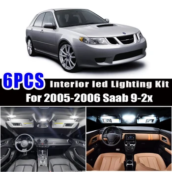 

6x Canbus Error Free LED Interior Light Kit Package for Saab 9-2x 2005-2006 Car Accessories Map Dome Trunk License Light