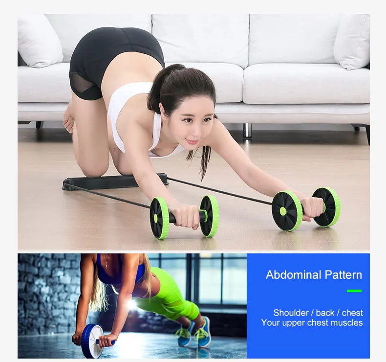 Fitness Roller Abdominal Ab Wheel Pull Rope Arm Rope Skipping Workout Home Waist Hip Exercise Gym Mat Belly For The Press Muscle