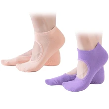 2 шт женские спортивные брюки для занятий йогой носки Йога носки женские короткие спортивные носки с захватами для йоги Пилатес Барре балет тренажерный зал танец