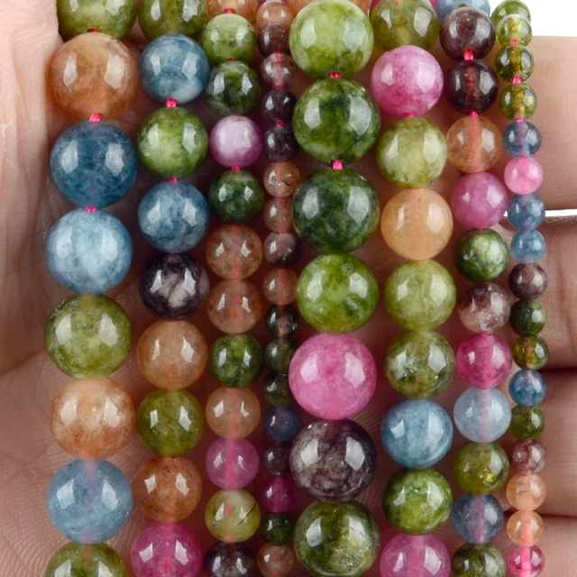42 Style Natural Stone Beads 4 6 8 10mm Lava Amazonite Agates Amethysts Turuoqises Round Beads for Jewelry Making Diy Bracelets 6