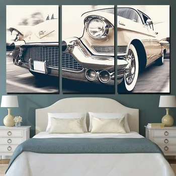 

Modern Printing Type Poster Canvas Painting HD Print Wall Art Pictures Modular Painting 3 Piece Car Vintage Home Decor Picture