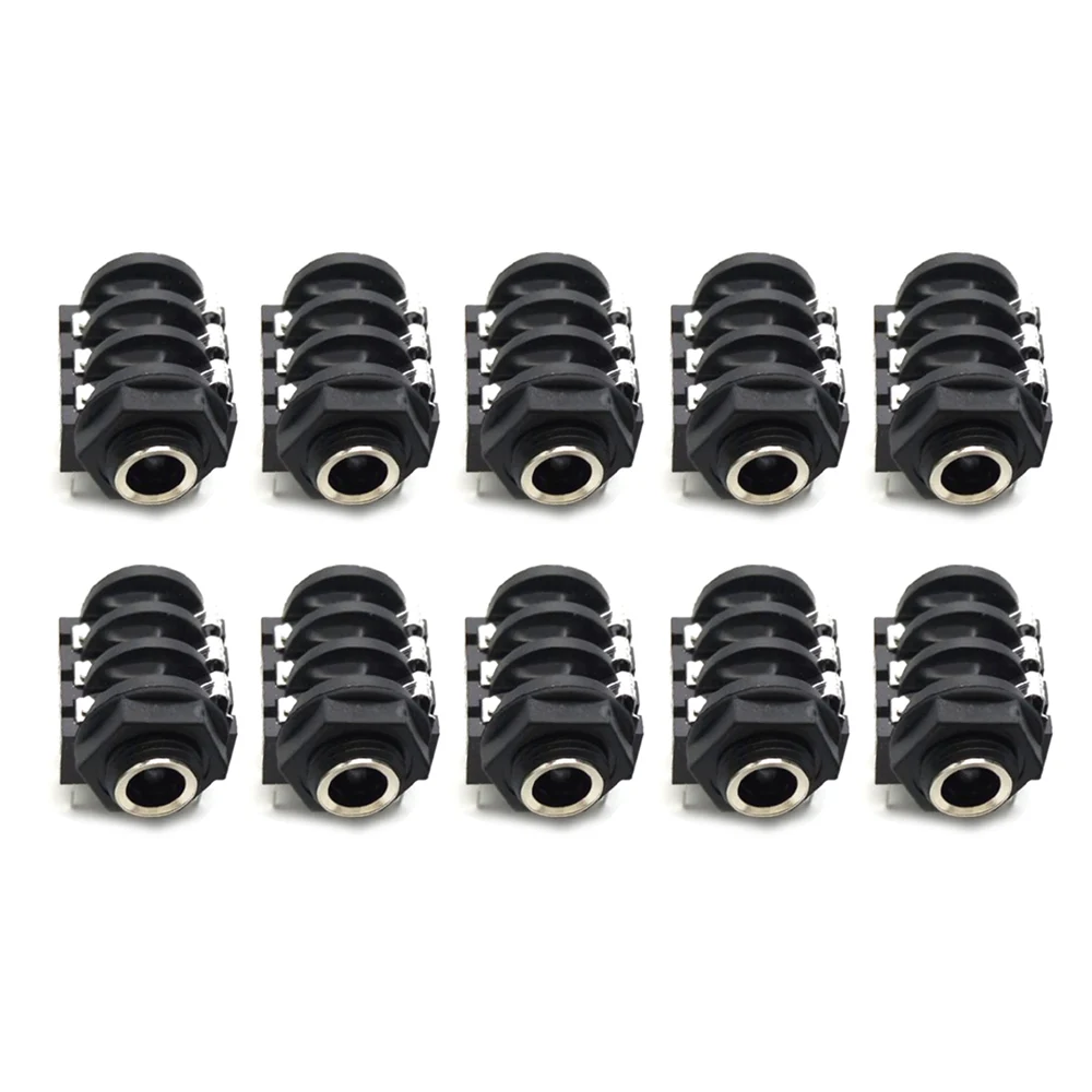 

10PCS 6PIN 6.35mm Microphone Female Stereo Audio Socket Jack Connector