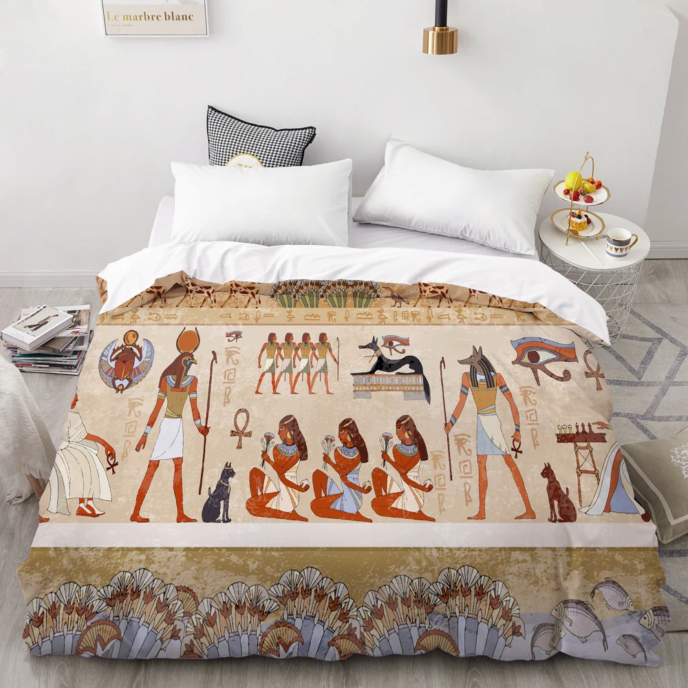 3D HD Digital Print Custom Duvet Cover,Comforter/Quilt/Blanket case Queen/King Bedding 220x240/200x200 Ancient egypt - Цвет: Ancient egypt