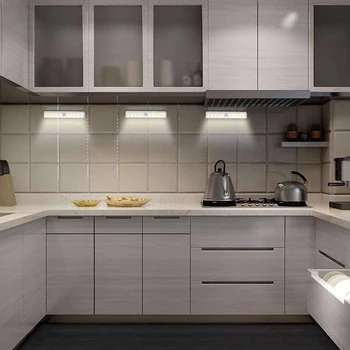 

Motion Sensing Closet Lights, 6 Pack DIY Stick-On Anywhere Portable 10-LED Wireless Cabinet Night (Warm White)