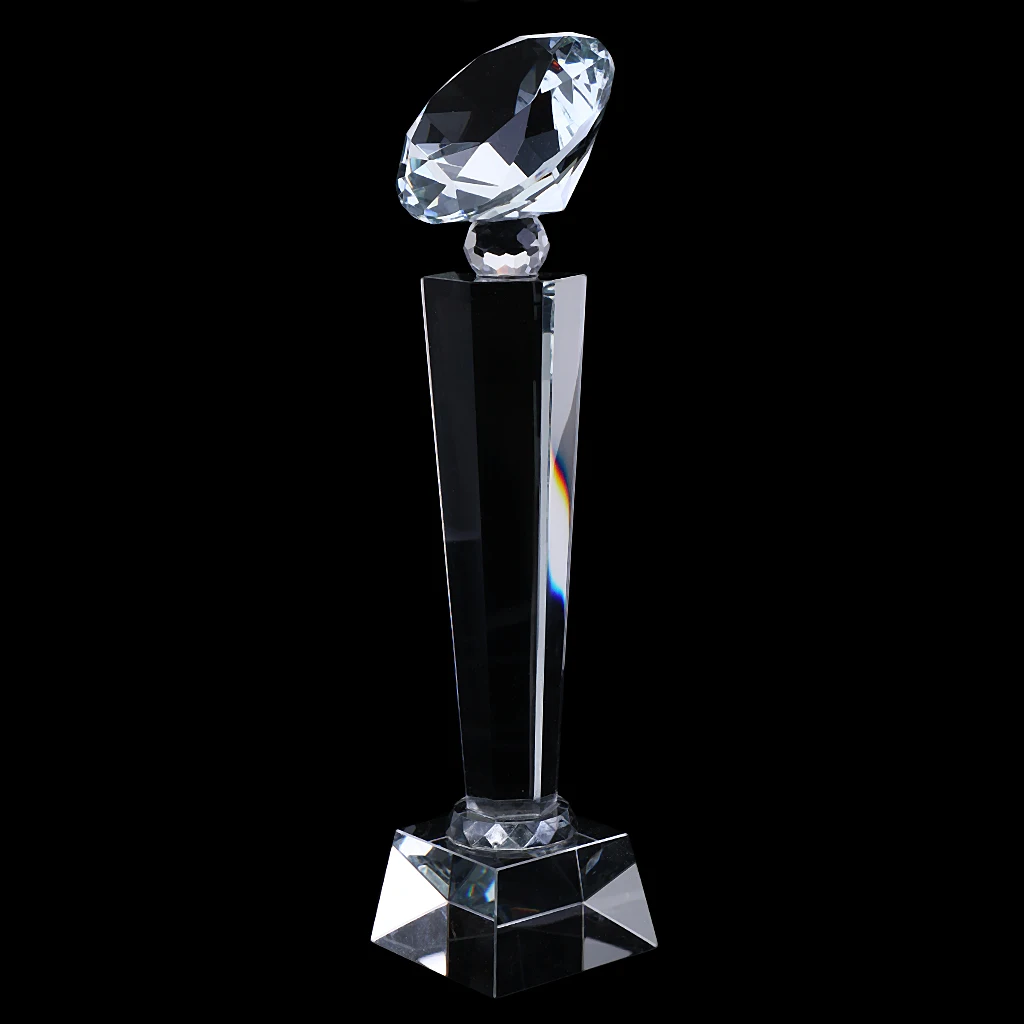 1Pc 29cm Crystal Trophy Cup Award Reward for Winner Souvenir Prize - Diamond
