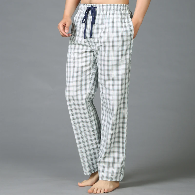Cotton Sleep Bottoms Mens Simple 