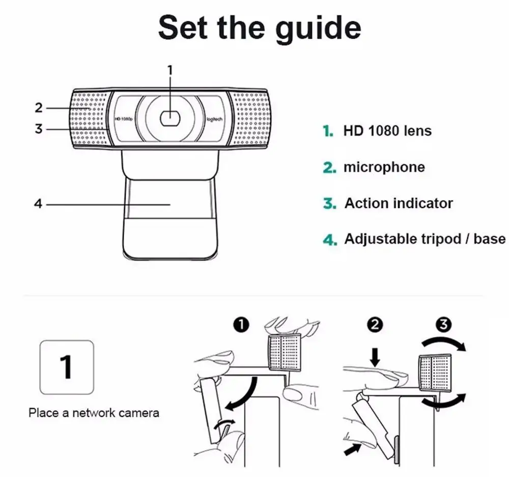 Веб-камера logitech C920e с разрешением 1080P HD видео с углом обзора 90 градусов веб-камера для компьютера, ноутбука Plug Play Lync 2013, Skype сертифицирована