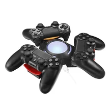 OSTENT светодиодный док-станция с тремя зарядными устройствами для sony PS4 беспроводной контроллер