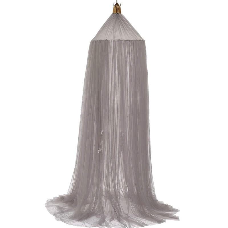 Grey canopy Koodykids детский Декор сетчатый навес с короной серебряными звездами Москитная комната для мальчиков и девочек детская комната навес Декор - Цвет: Grey canopy