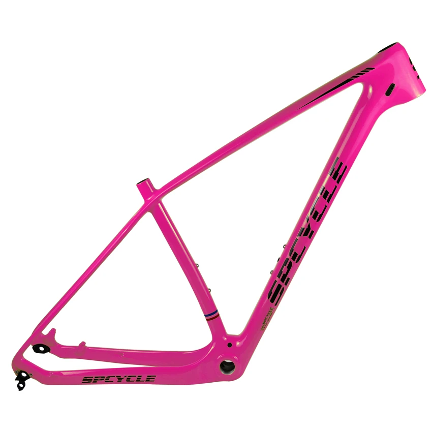Pink Spcycle T1000 углеродный руль MTB рама 29er 27.5er углерода горный велосипед рамки совместимый 142*12 мм или 135*9 мм BSA 73 мм 15/17/19" - Цвет: Pink