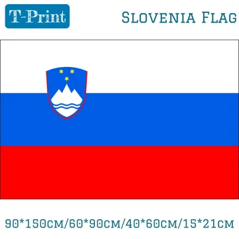 

15PCS Flag 90*150cm/60*90cm/40*60cm/15*21cm Hanging Slovenia National Flag Banner For World Cup National Day Olympic Games