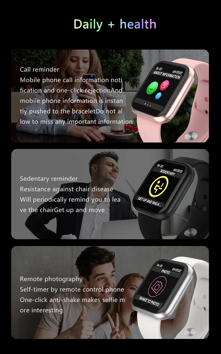 Bluetooth Смарт часы Ip67 Водонепроницаемый для женщин/мужчин спорт фитнес трекер Smartwatch для Xiaomi Iphone PK B57 IWO 8 pro P70
