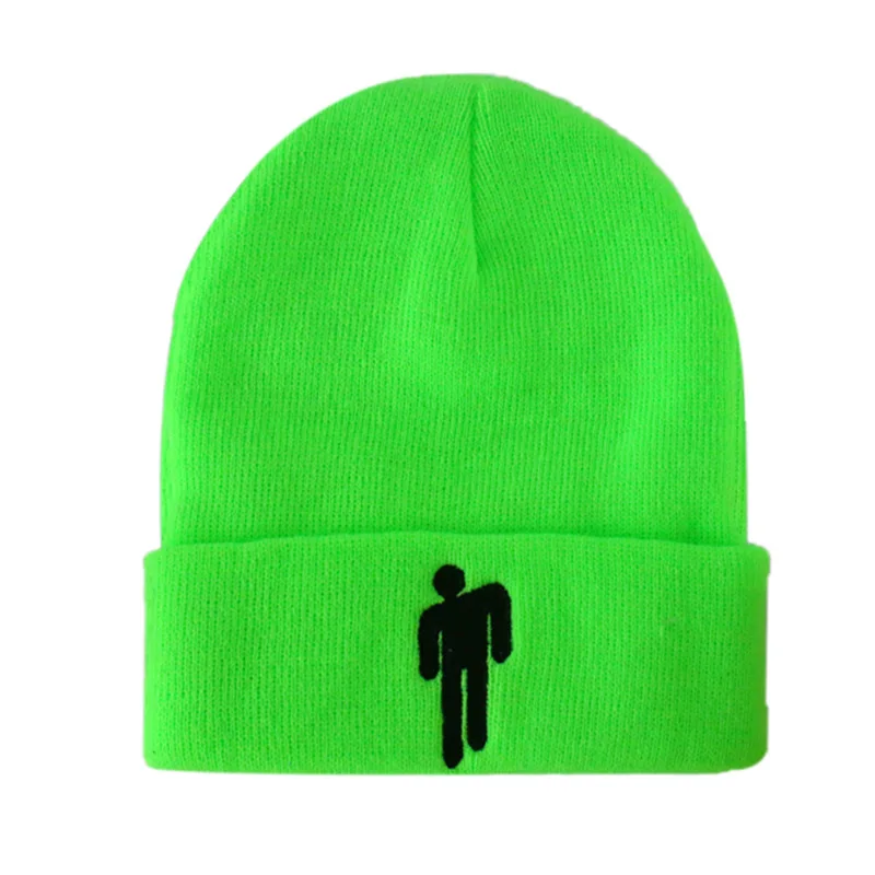 Вязаная шапка в стиле хип-хоп с вышивкой - Color: Green