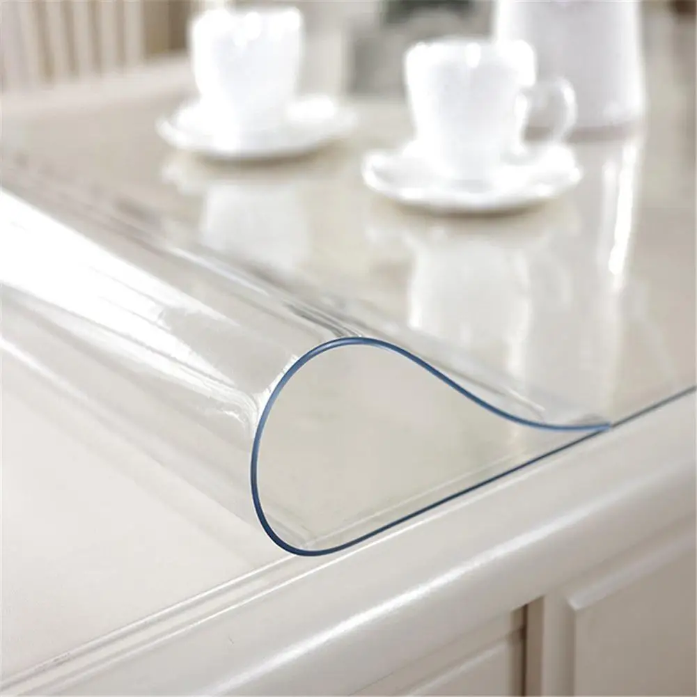

PVC Tablecloth Tablecloth Transparent D' Waterproof Tablecloth With Kitchen Pattern Oil Tablecloth Glass Soft Cloth 1.5mm