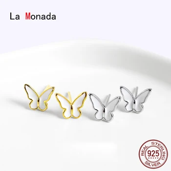 

La Monada Stud Earrings For Women Silver 925 Minimalist Butterfly Fine Women Earrings Jewelry Stud Earrings 925 Sterling Silver